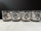 4 Vtg  Georges Briard Sonata Gold Old Fashioned Whiskey Rocks Glasses Mint Rare