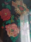 Embroidered Picture  Antique  Authentic Ukrainian Folk Art  Handmade