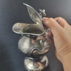 Antique 1904 Victor Silver Co Art Nouveau Quadruple Plate Lidded Creamer