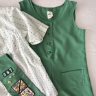 Vintage 80s Junior Girl Scout Vintage Uniform Set W Shirt 16 5 Dress 14   Sash