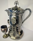 Meriden Britannia Silver-plated Tilting Lemonade Water Pitcher W  Goblets