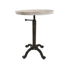 Pemberly Row Adjustable Vintage Table In Natural Driftwood aged Iron