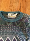 Vintage London Fog Xl Geometric Knit Pullover Sweater Crewneck Grandpa 90s