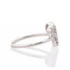 1 Ct Round Cut Real Moissanite Wedding Toe Ring 14k White Gold Plated
