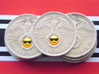 Germany 2 Reichsmark 1939 A Hindenburg Silver Coin Third Reich Genuine Ww2 Mark