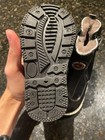 Kids Genuine Leather Winter Snow Boots Real Wool Lined Black Side Zip