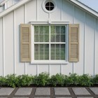 12 w X 57 h Americraft Two Equal Louver Exterior Real Wood Shutters