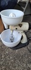Vintage Sunbeam Mixmaster Stand Mixer Model 5 1950s 10 Speed Glass Bowl Beaters