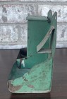 Vintage  match Holder with Stricker Green Lots Of Petina 6   x6   x3   