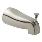 Brushed Nickel Bathtub Spout With Diverter  Slip-fit Connection  2 5 X 5 In