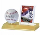 Ultra Pro Wood Base Ball   Card Display Case Holder New Open Box