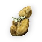 Plush Teddy Bear First   Main Minky 8  Stuffed Animal Gingham Bow Corduroy Feet