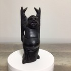 Vintage Buddha Statue Carved Wood Happy Smiling Laughing Figurine 6 