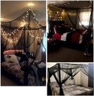 Canopy Bed Curtains  Mosquito Net For Full queen king Size
