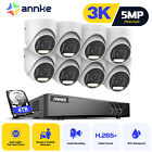 Annke 8ch Dvr 5mp Audio Security Camera System Human Detection Color Night Ip67