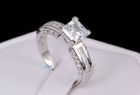 His   Hers 925 Simulated Princess Cut Wedding Rings Engagement Rings Women