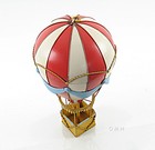 Red Hot Air Balloon 3d Toy Metal Model 14 5  Hanging Aviation Art Decor For Kids