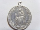Antique Extra Large 38 Mm Catholic Saint Anthony Lady Carmel Pendant 52098