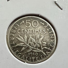 1910 France Silver 50 Centimes