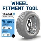 14 -22  Wheel Fitment Simulator Tool Tire Test Size For Measuring Mockup 5-lug