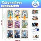 20-pack Trading Card Sleeve Pages 9-pocket Binder Sheets For Sports Game Cards