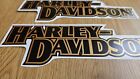 Harley-davidson  Blac With Gold Trim Fuel Tank  Decals Stickers Kit_268x85 Mm