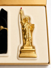 Estee Lauder 2000 Dazzling Gold Statue Of Liberty Solid Perfume Compact Mint