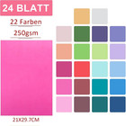 24 Sheets Self Adhesive Cardstock 22 Colors  A4 Printable Colored Sticker Paper
