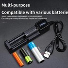 Rechargeable Lithium Battery Charger Usb 3 7v 1 2 4 Slot Universal Li-ion Smart