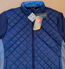 Nwt  240 Puma Frost Quilted Full Zip Primaloft Wrmlbl Blue Gray Golf Jacket Xl