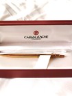Caran D ache Madison 1990 s Golden Ballpoint Pen Box   Papers Included