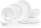 Corelle 78 Pcs Service For 12  Winter Frost White Dinnerware Set  Chip Resistant