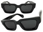 Mens Classic Vintage Retro Hardcore Biker Sunglasses Thick Black Frame Dark Lens
