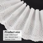 Fingerinspire 7 5 Yard Cotton Embroidered Eyelet Lace Trim  White Floral Eyelet