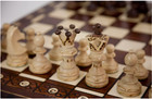 Large Chess Set 21 Inch Wooden Ambassador Hand Crafted Wood Chess Board Pieces