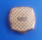 Vintage Gold Tone Pill Box With Victorian Courtyard Theme  Stratton England 