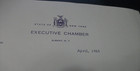 1965  Governor s Letterhead  Albany  N Y  Letter Signed By Nelson A  Rockefeller