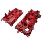 2x Aluminum Valve Cover Kit Red Left Right For Murano Quest 3 5l V6 Dohc