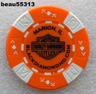    harley Davidson  black Diamond  Marion Illinois Dealer Casino Poker Chip