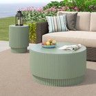 Living Room Barrel Coffee Table  Nordic Style  Simple Design  Indoor 3 Colors