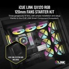 Corsair Icue Link Qx120 Rgb 120mm Pwm Fan Starter Kit Black Certified Refurb