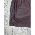 Vintage David Benjamin Chocolate Brown Boho Preppy Leather Skirt Sz 14