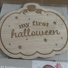 Pearhead My First Halloween Wooden Photo Card Baby Milestone Prop New