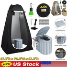 Pop-up Privacy Tent Camping Toilet Set  Portable Potty With Liquid Waste Gel Us