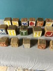 22 Vintage Alphabet Wood Blocks Donald Duck Indian - Different Sizes And Types 