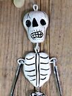 Skeleton Articulated Day Of The Dead Clay Ornament Handmade Mexican Folk Art