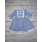 7 Trish Scully Blue Stripe And Lace Outfit