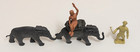 Marx Elephants Howdah   Figures Vinyl Super Circus Animals Vtg Playset Lot Of 5