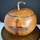 Gourd Art Lidded Pot  Bowl Maiden Hopi Indian Kachina Painted  One Of A Kind