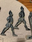 Set Of Antique Cast Metal Hessian Soldier Andiron
